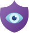 Illustration showing comfortable, hydrated eyes protected by a shield.