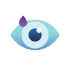 Illustrated eye icon depicting one drop per eye