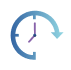 Clock icon representing TRYPTYR's simple twice-daily, 12-hours-apart dosing schedule that fits easily into everyday routines.