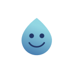 Teardrop Icon with a Smile face 