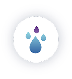 Illustrated eye icon depicting irritated eyes. 